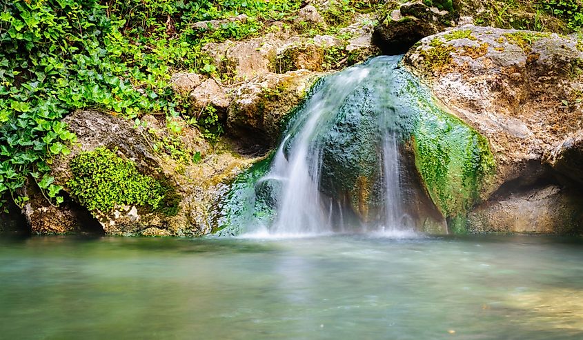 Waterfall at Hot Springs National Park.