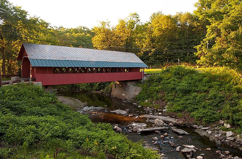 Creamery Covered Bridge built in 1879 in Brattleboro, Vermont