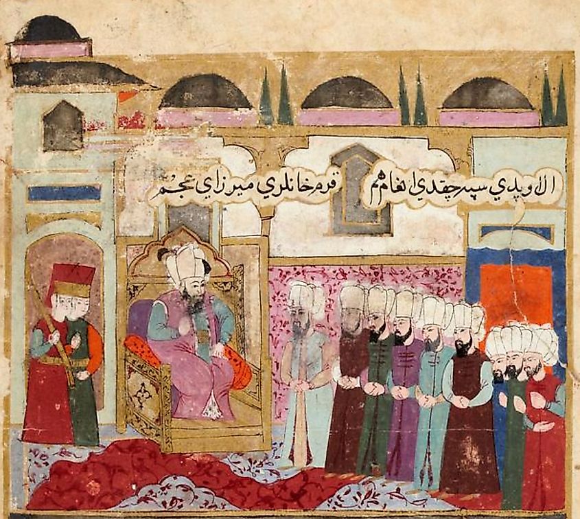 The coronation of Sultan Mehmed III.