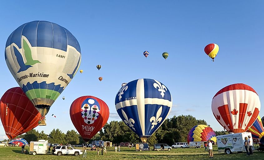 Hot Air Balloon Festival in Gatineau, Quebec, Canada.