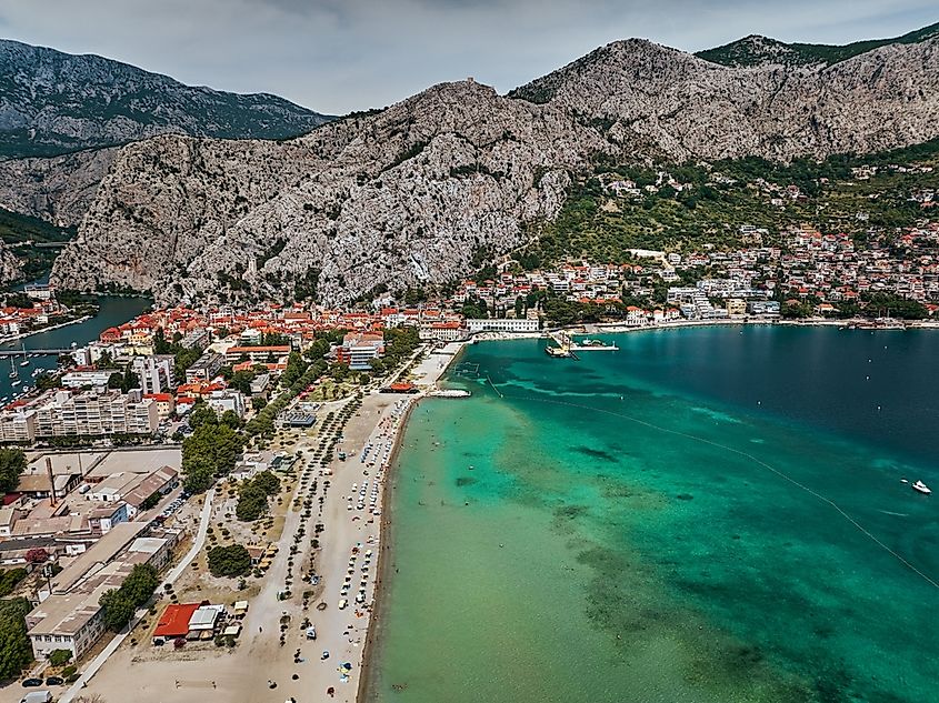Town of Omiš in Croatia