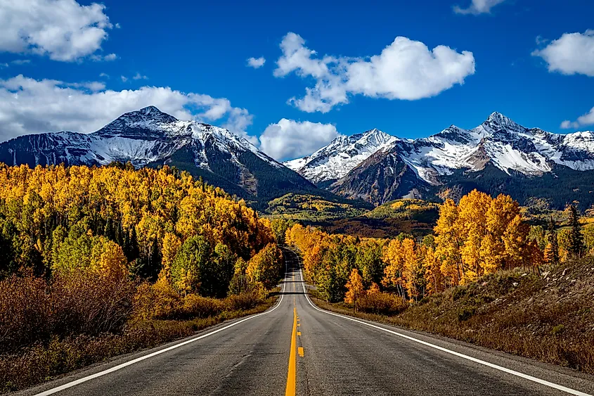 Highway near Telluride, Colorado.