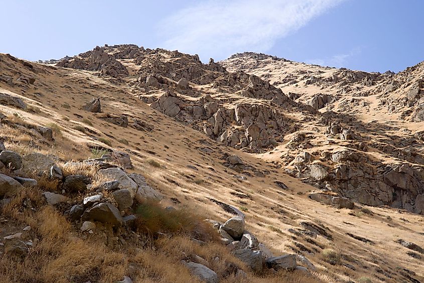 Steep, rugged terrain of the Kern River Canyon