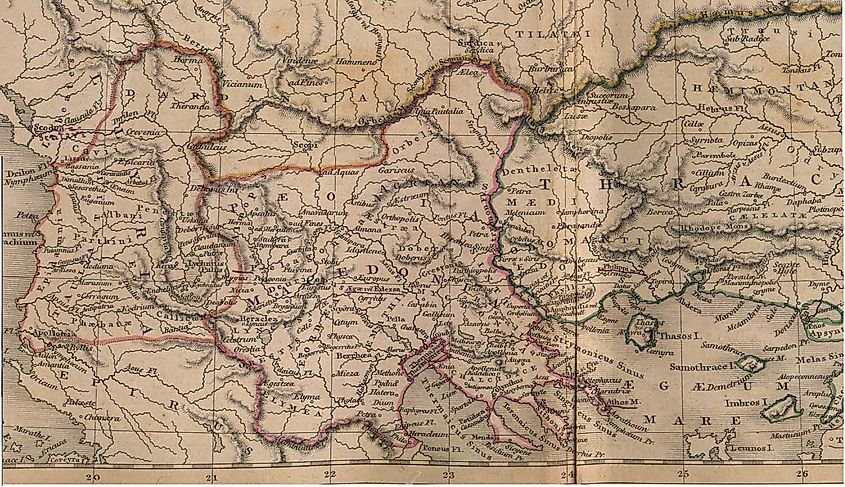 Ancient Macedonia, Peonia, Thrace (part), Illyria (part)