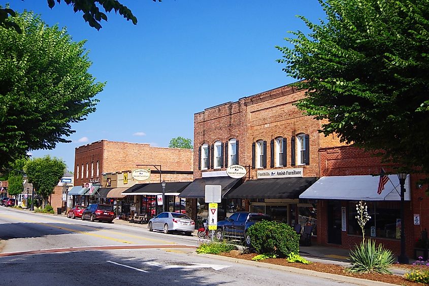 Rutherford Avenue in Landrum, South Carolina
