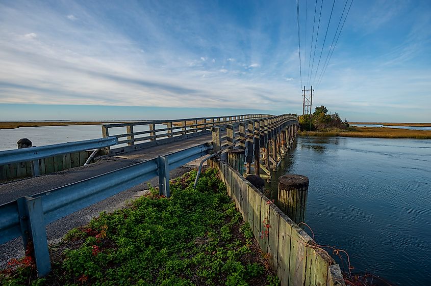 Wooden bridge on Great Bay Boulevard, Little Egg Harbor, NJ