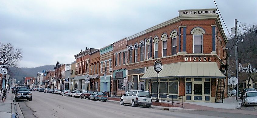 Downtown McGregor, Iowa. 
