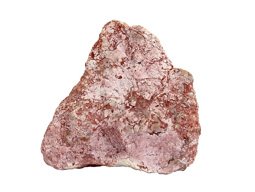 Natural specimen of sedimentary breccia rock