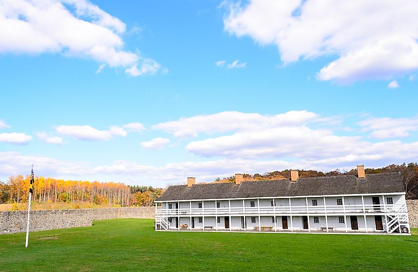 fort barracks at Fort Frederick State Park