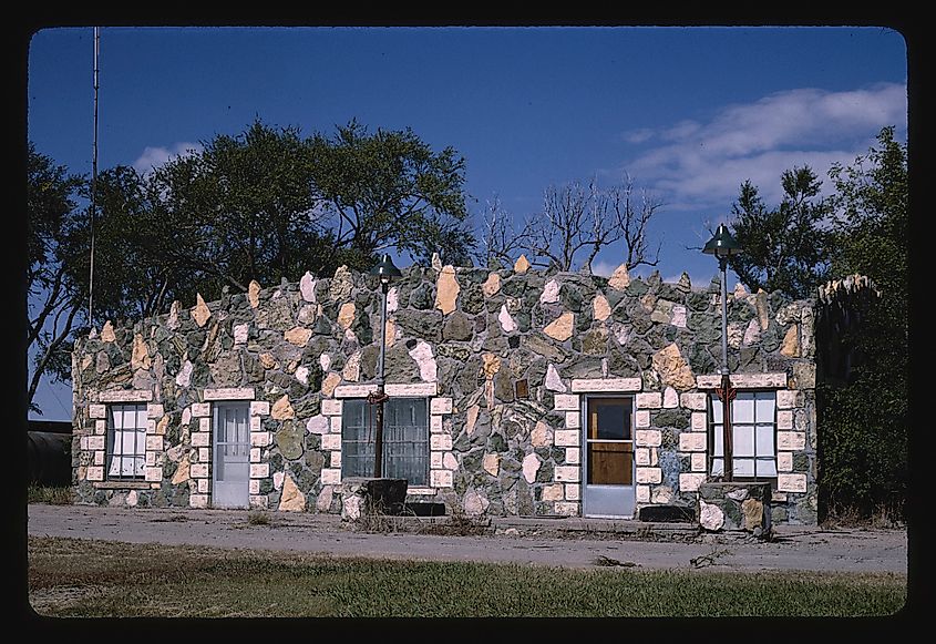 Old gas station, Hill City, Kansas.