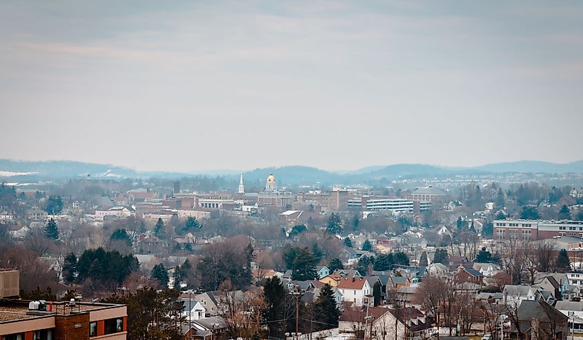 Indiana Pennsylvania during a winter morning