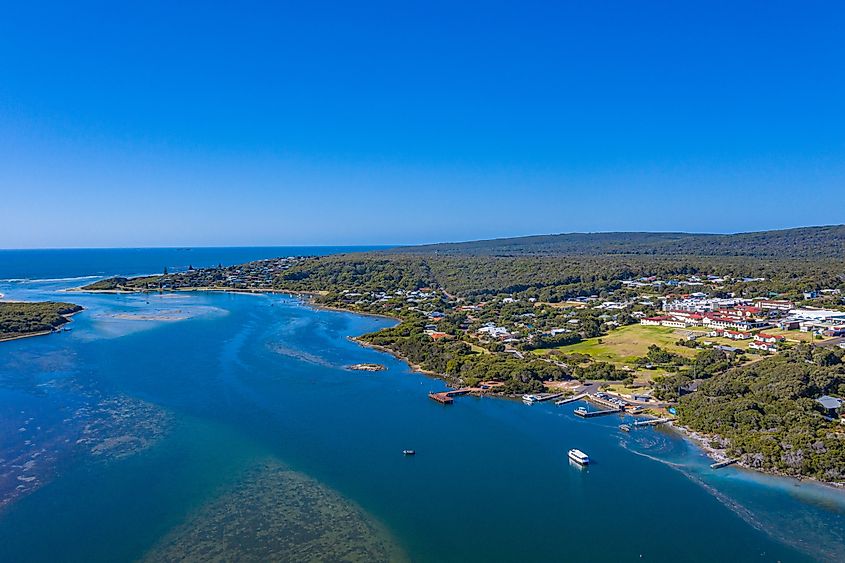 Aerial view of Augusta in Australia