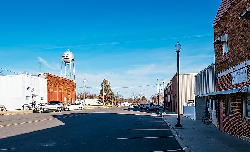 Downtown New Market, Iowa.