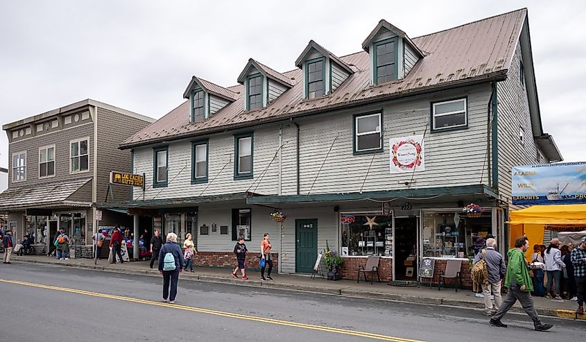 Downtown Sitka, Alaska.