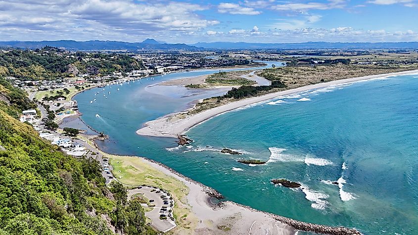 View from the Whakatāne Lookout, Bay of Plenty, New Zealand.