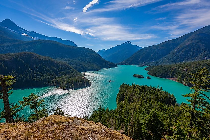 Beautiful Diablo Lake in the North Cascade Mountains