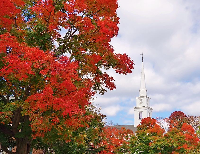 Hanover, New Hampshire on a nice autumn day.