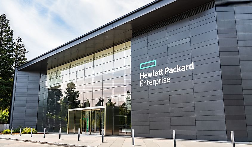 Hewlett Packard Enterprise (HPE) corporate headquarters located in Silicon Valley, Palo Alto