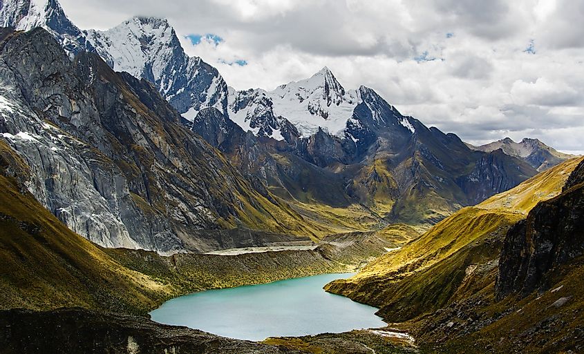 Lake in the Andes in Peru