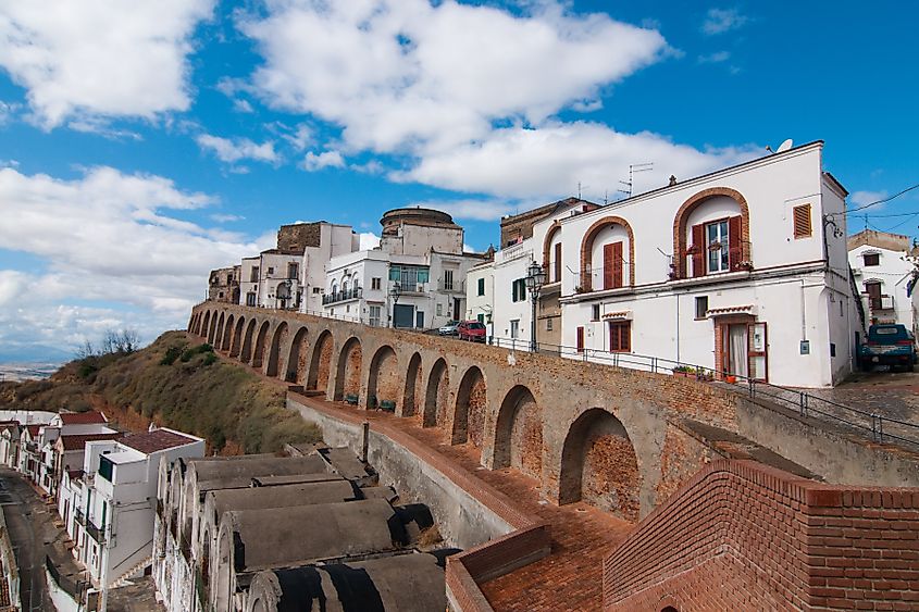 A view of the town of Pisticci, Italy.