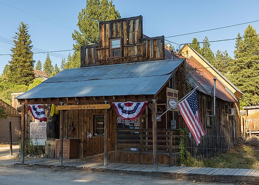 Main Street historic building, Idaho City, Idaho.