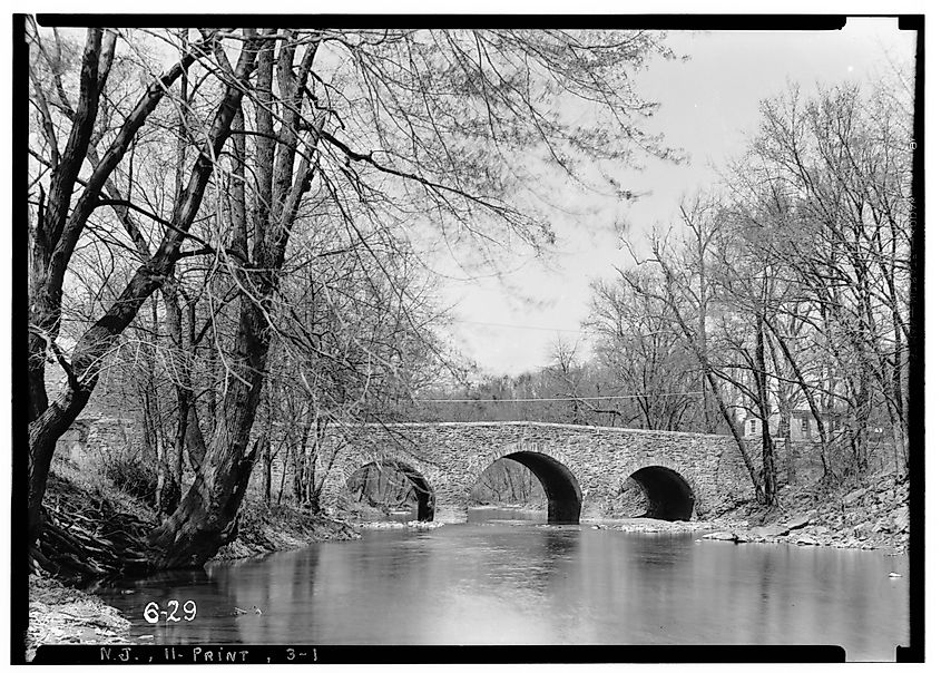South elevation of the Stony Brook Bridge near Princeton, Mercer County, New Jersey.
