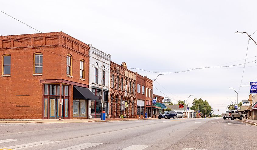 The old business district on Manvel Avenue