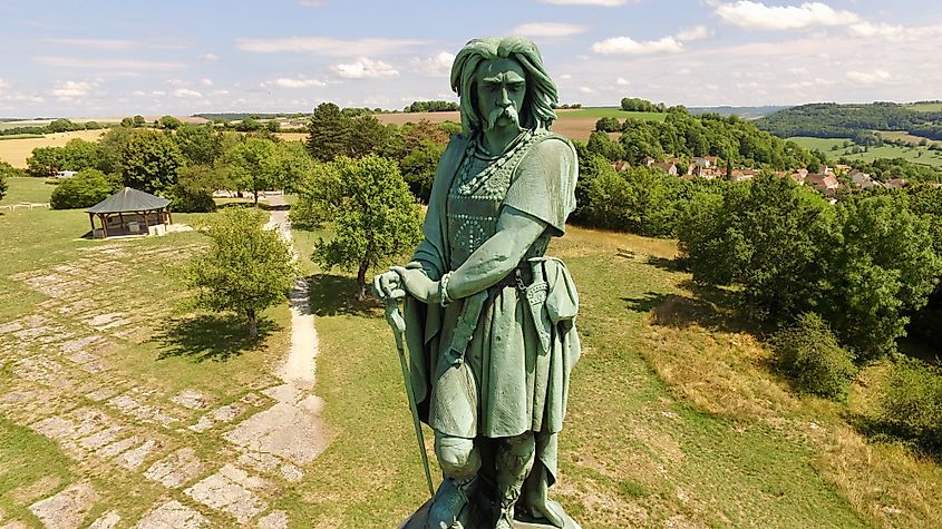 Monumental statue of Vercingetorix at Alésia, France