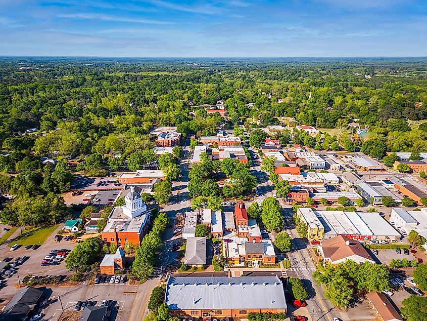 Aerial view of Madison, Goergia