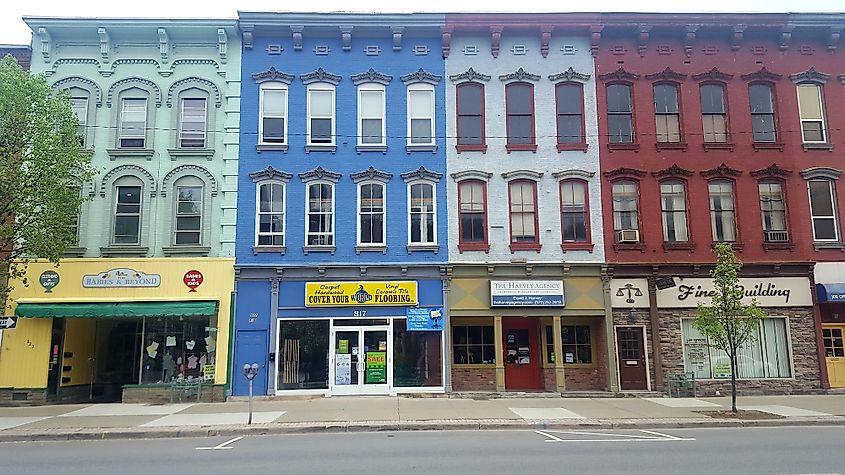 Main Street in Honesdale, Pennsylvania.