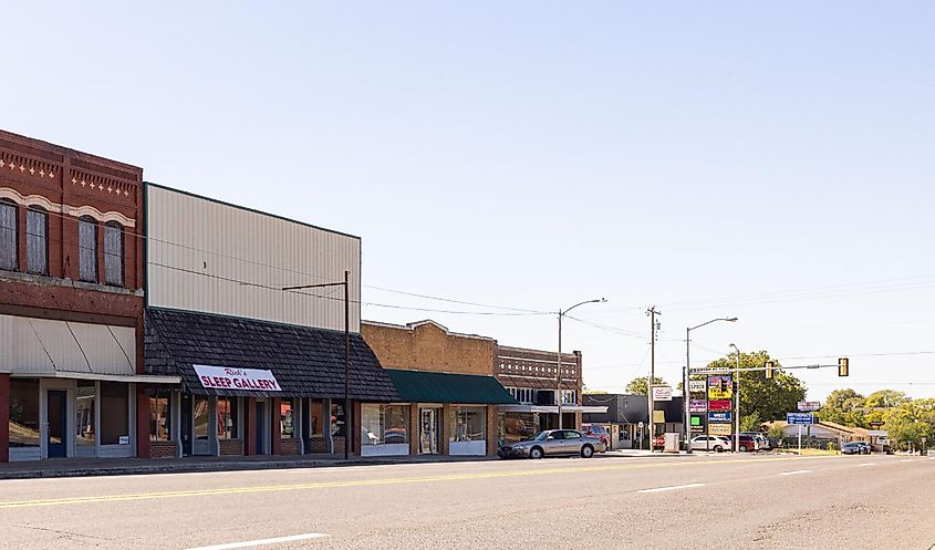 Sulphur, Oklahoma: The old business district on Broadway Avenue, via Roberto Galan / Shutterstock.com