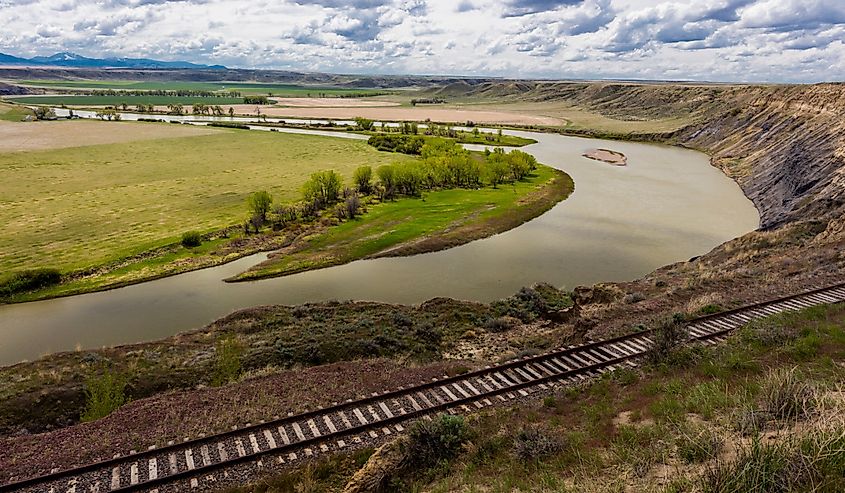 Lewis and Clark's "Decision Point" at confluence of Marias and Missouri River, Lewistown, Montana