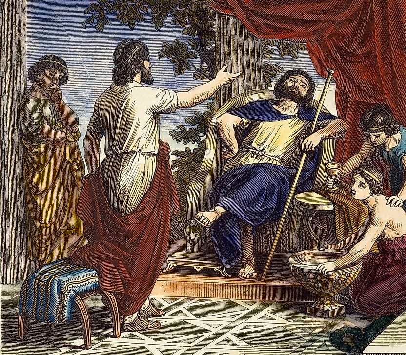 Dion presents Plato to Dionysius (Public domain, via Wikimedia Commons)