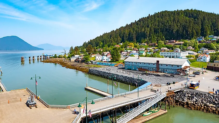 Aerial view of Wrangell, Alaska. Image credit: Just dance / Shutterstock.com.