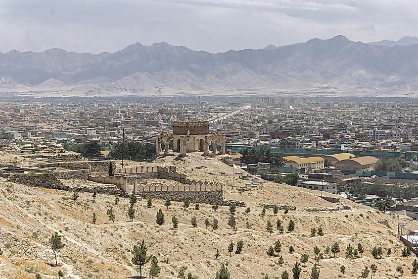 View on the city of Kabul, Afghanistan