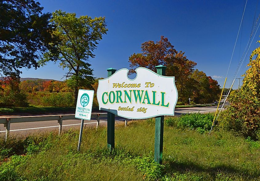 Cornwall, New York in the fall.