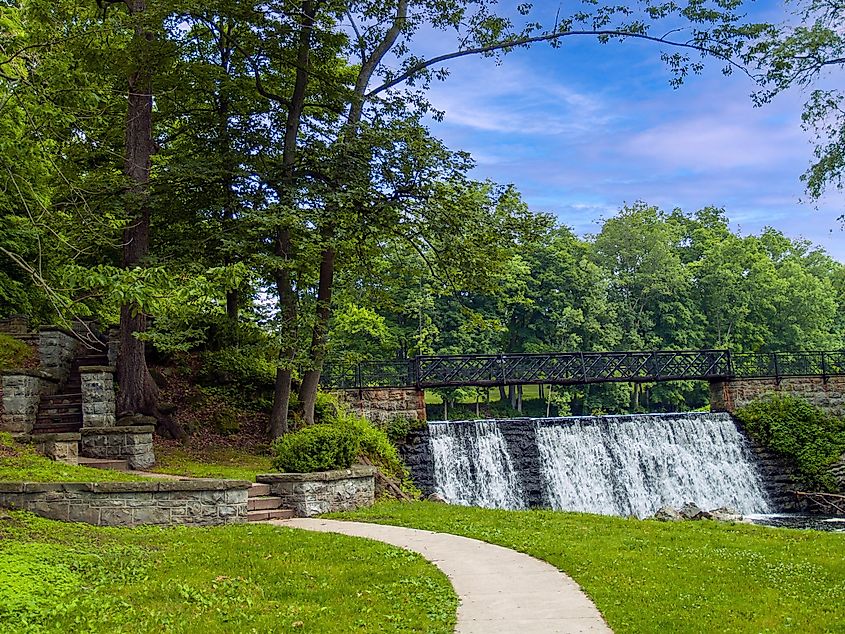 Footbridge Park in Blairstown, New Jersey.