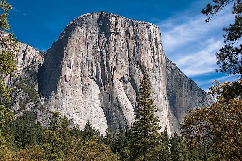 El Capitan - a vertical rock formation in Yosemite National Park