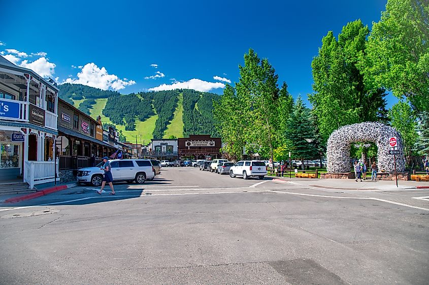 Downtown Jackson, Wyoming, in summer