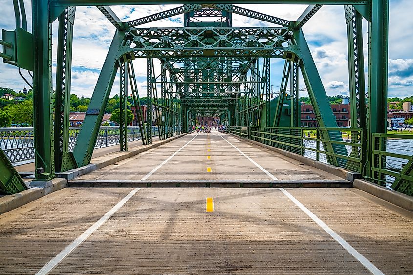The Stillwater Lift Bridge across the St. Croix River.