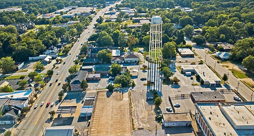 Downtown Camden, South Carolina, USA.