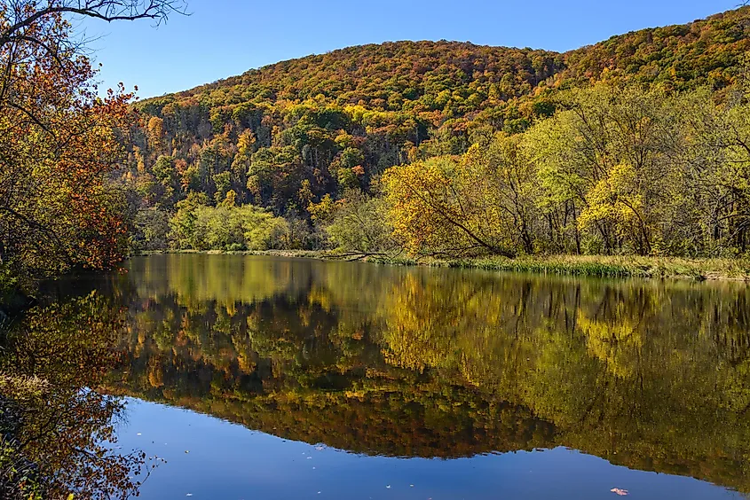 A scenic view of the Housatonic River in Connecticut