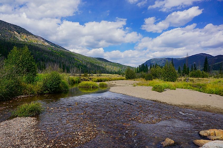 Near the headwaters of the Colorado river in Rocky Mountain National Park.