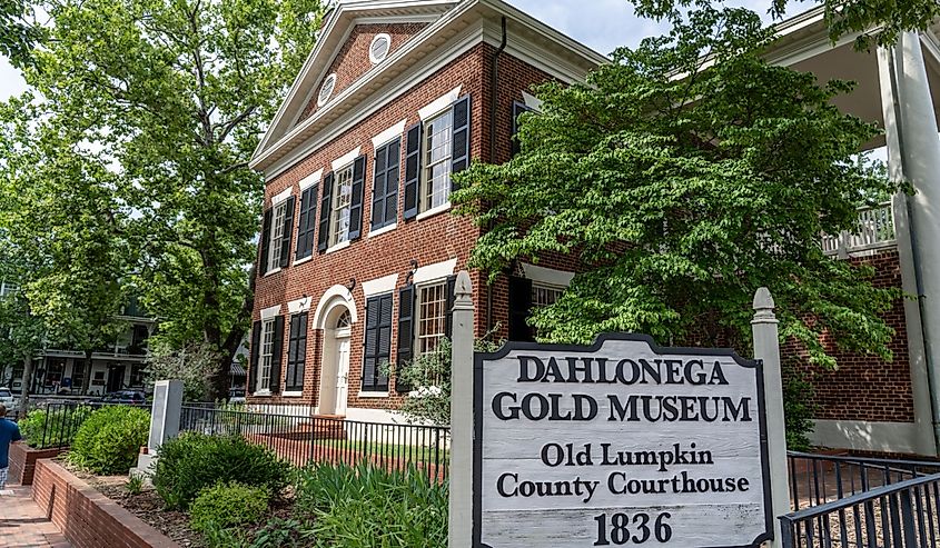 The Dahlonega Gold Mining Museum and Old Lumpkin County Historic Courthouse