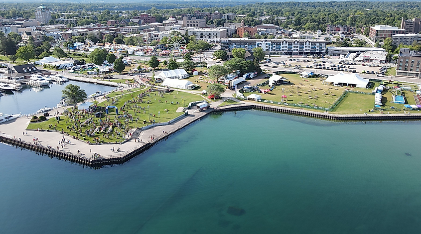 Aerial view of Traverse City, Michigan