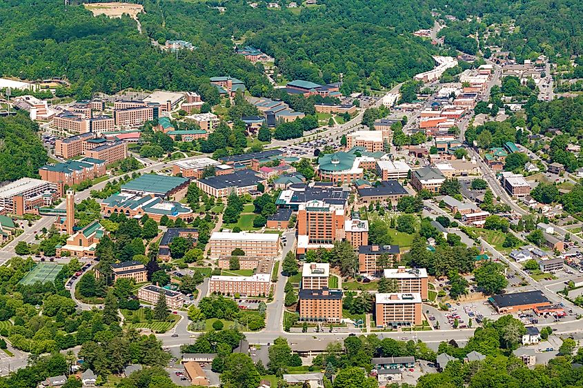 Boone, North Carolina home to Appalachian State University