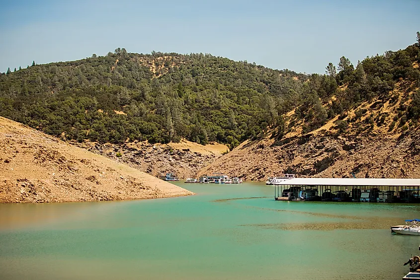 Oroville Dam on the Feather River in California.