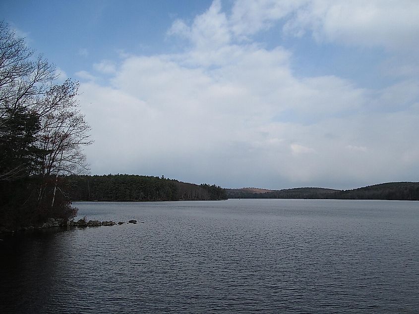 Overlooking Lake Winchester, Connecticut.