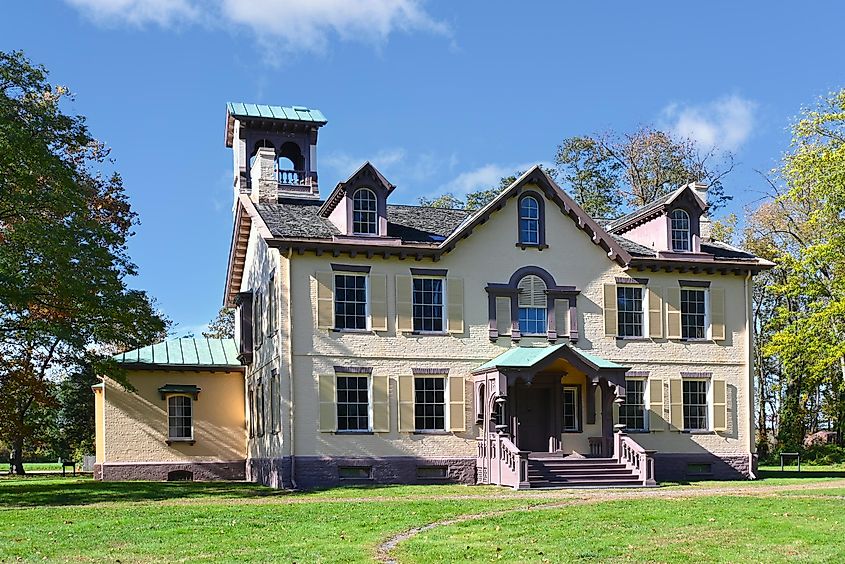 Kinderhook, New York: Lindenwald Estate a National Historic Site and the home of the 8th President of the United States Martin Van Buren.