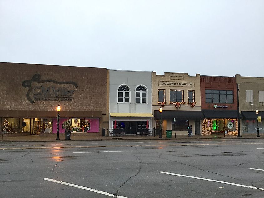Enid, Oklahoma, downtown during winter